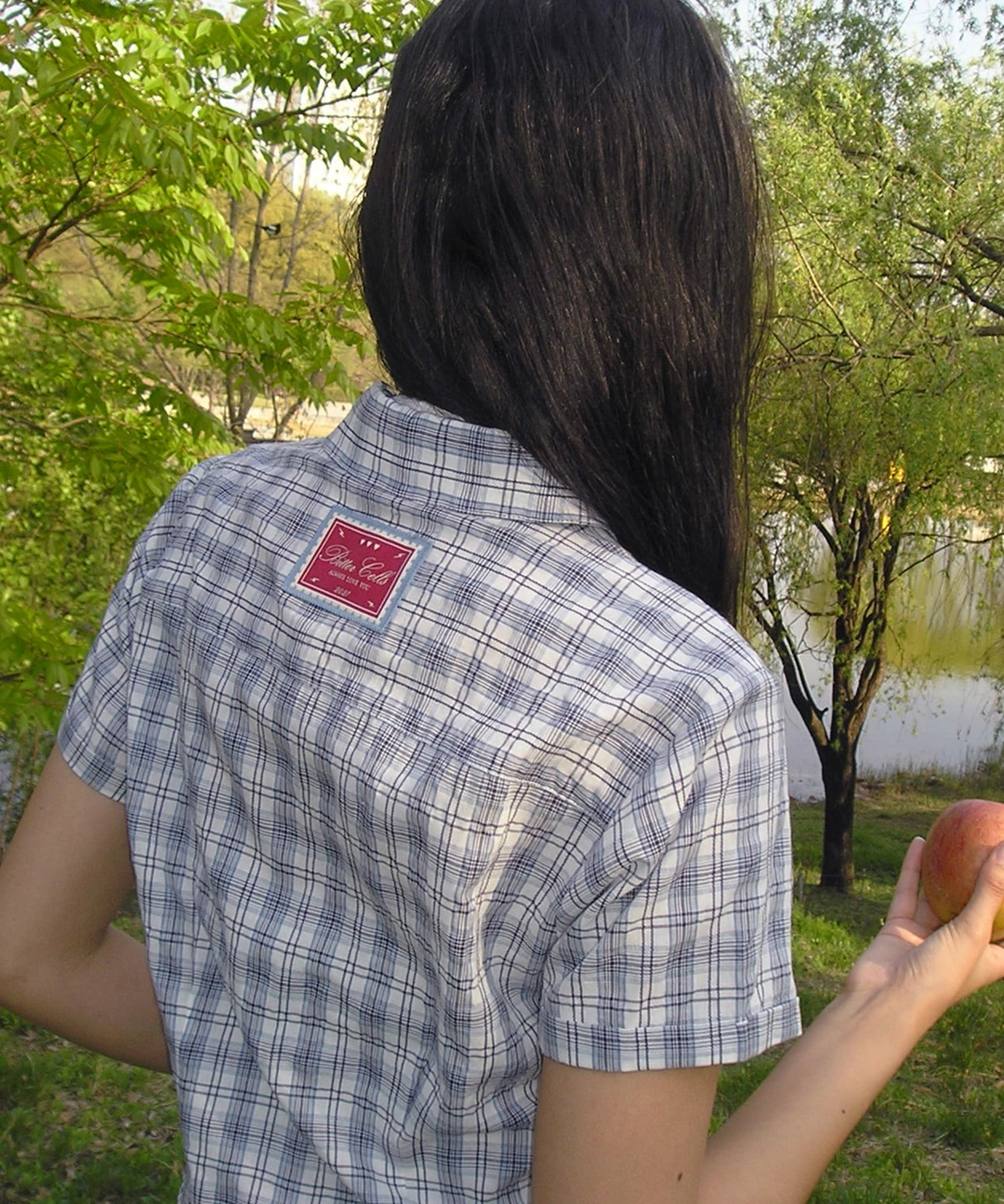 비터셀즈 Elodie Half Check Shirt-Blue 상품 이미지 2