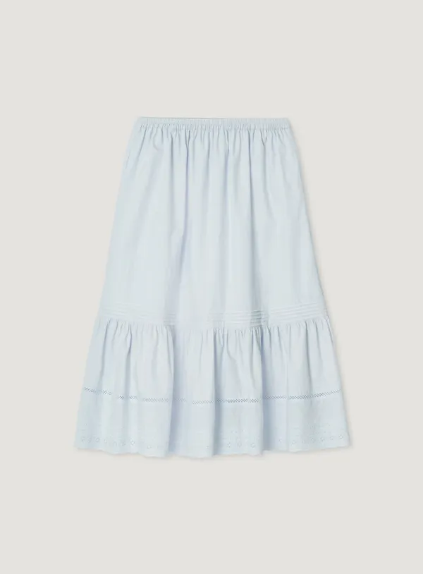CAKE LACE SKIRT_LIGHT BLUE