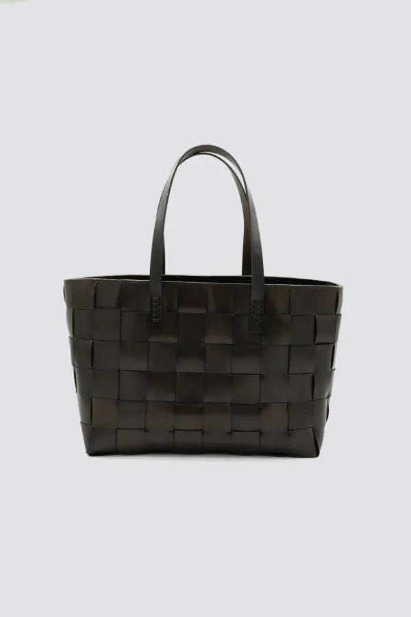 Japan Tote Dark Brown w/ flat handles