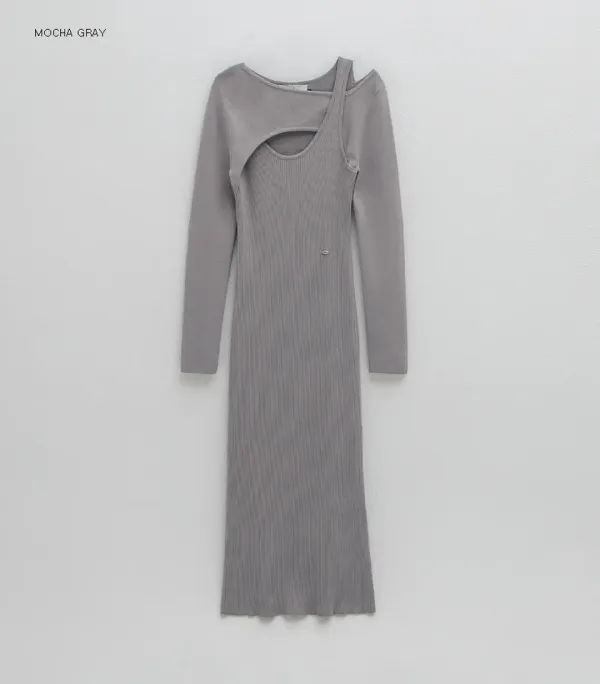 (OP-6253)CITA FAKE LAYERD KNIT DRESS