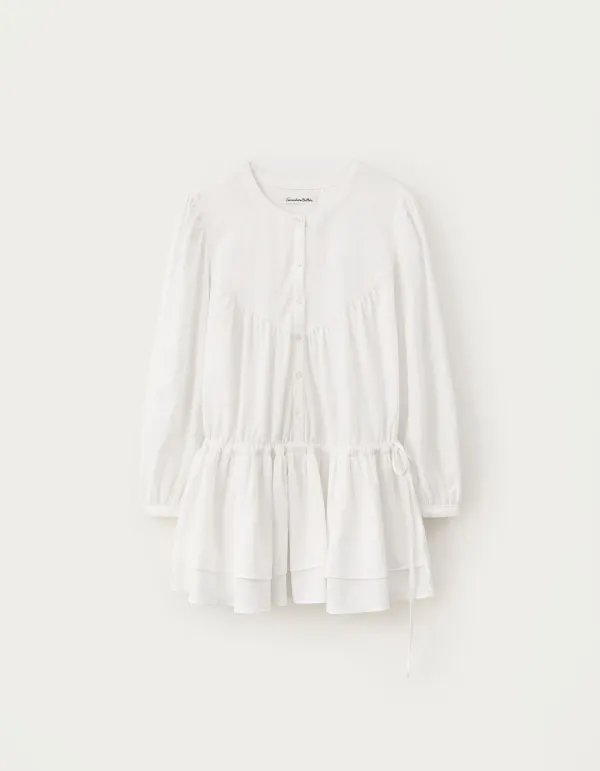 Bakey Shirring Blouse - Ivory