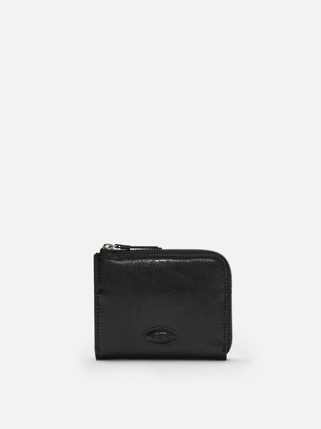 로서울 Oval button wallet Wrinkled black 상품 이미지 3