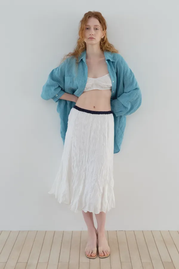 MOI WRINKLES SKIRT_white