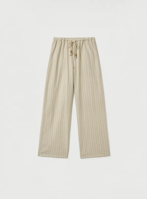 ETHNIC COTTON PANTS - IVORY