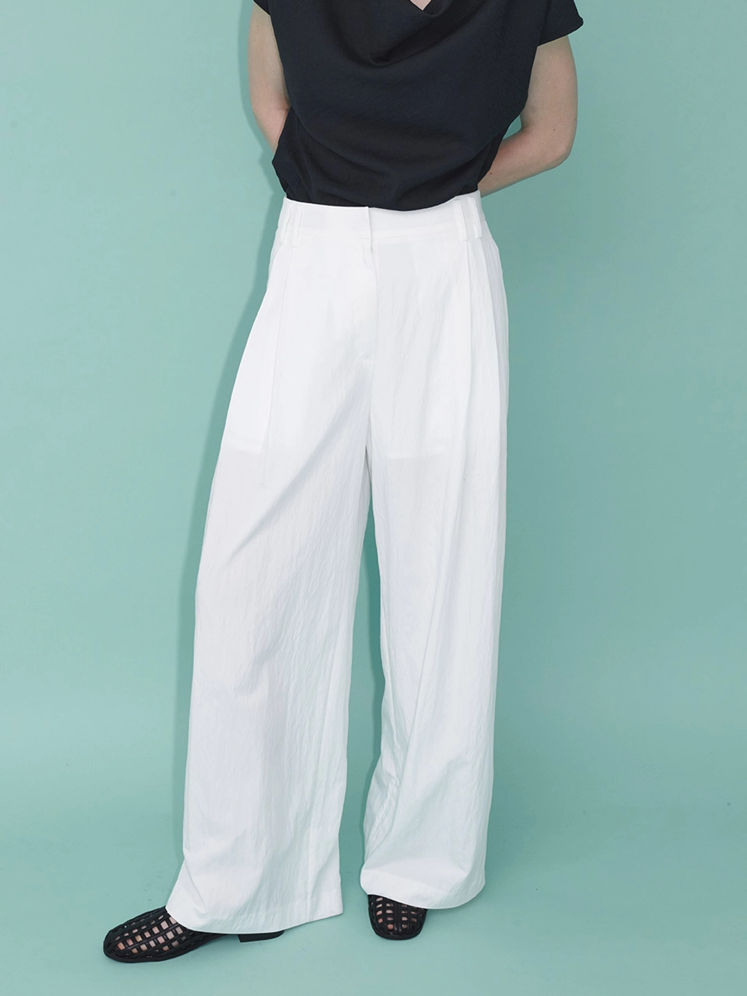 루에브르 [기장선택] Wide Two-tuck Pants SW5XL754_3color 상품 이미지 2