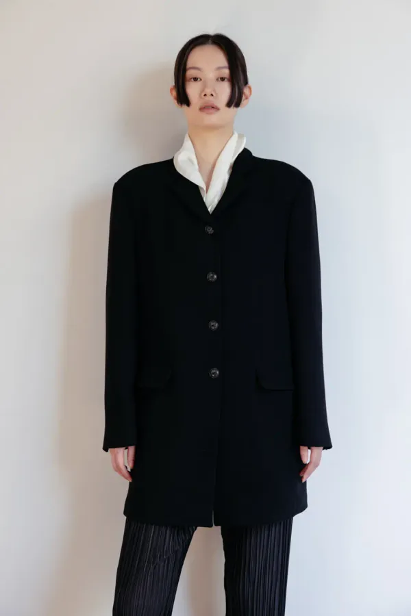 [Exclusive]Classic Wool Midi Jacket (Black)