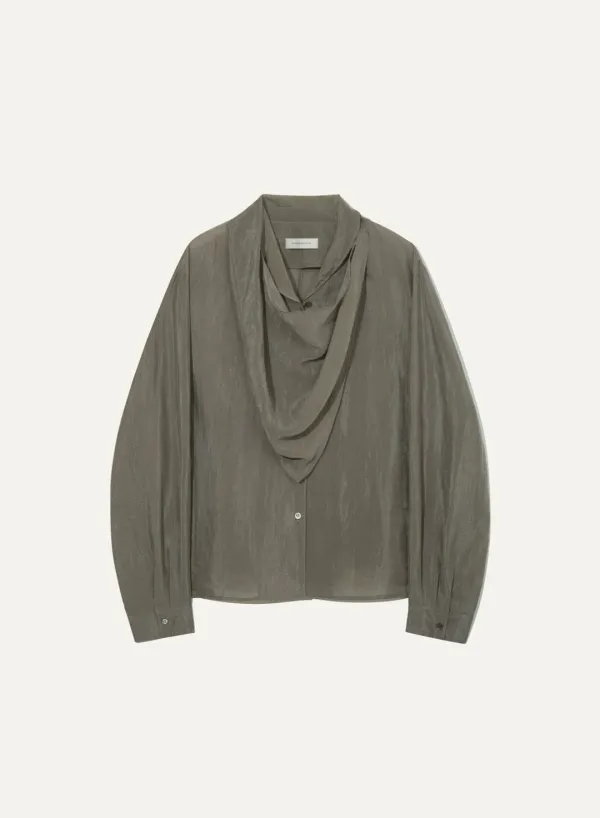 Agnes Draped Blouse Sage