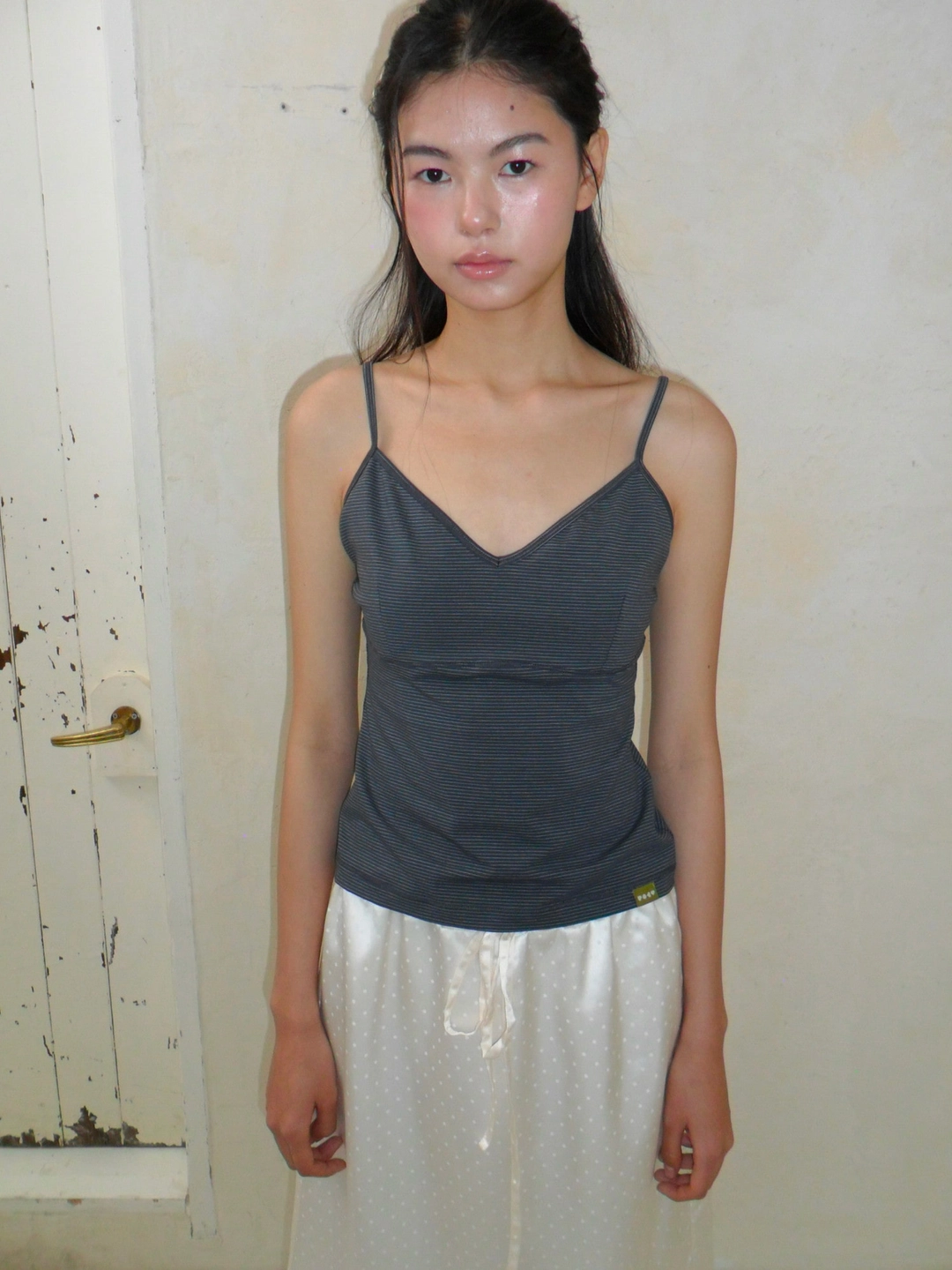 포에브 Striped Strap Sleeveless Top [3 Color] 상품 이미지 2