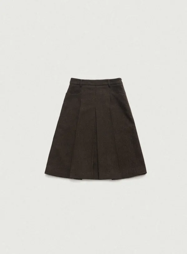 Flint Wool Pleats Skirt