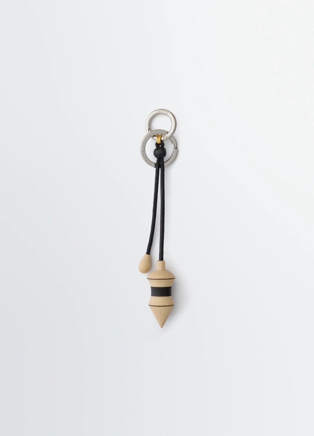 르메르 BLACK STRIPES PENDULUM BAG CHARM IN WOOD WITH CORD 상품 이미지 1