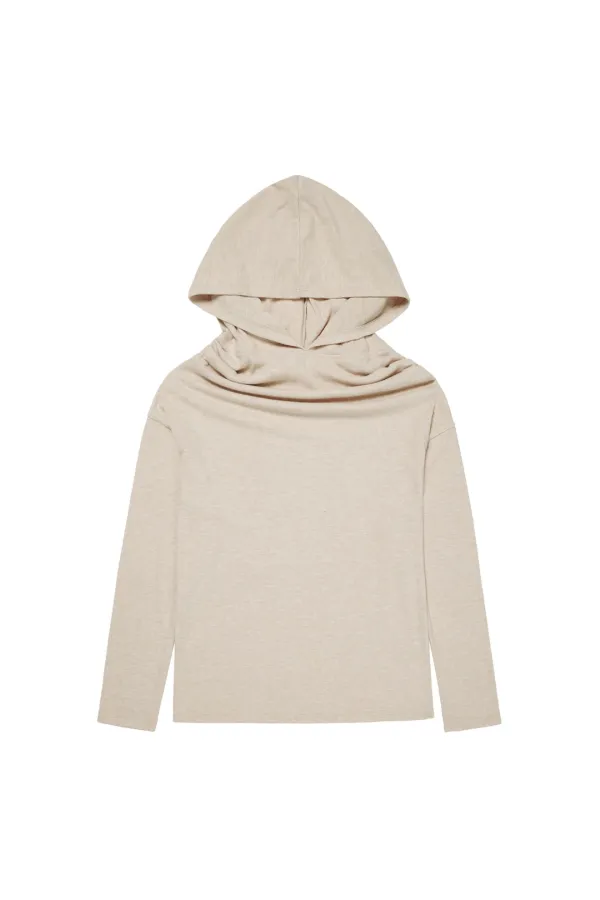HUG ME HOOD LONG SLEEVE IN BEIGE