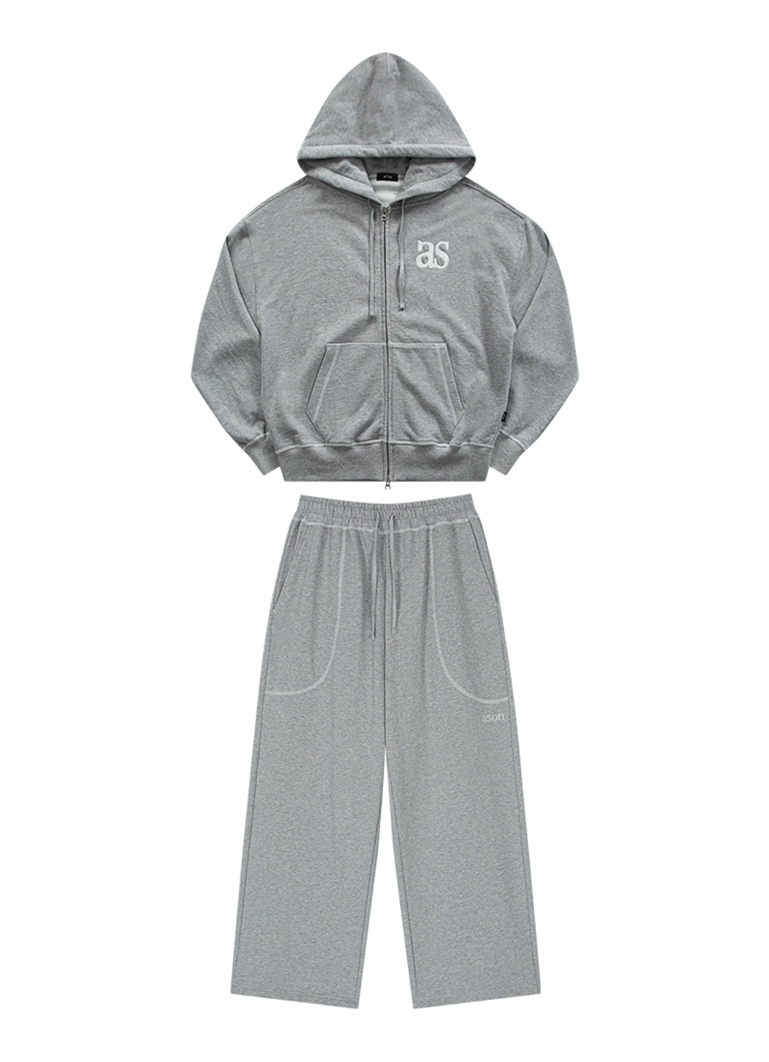 애즈온 [SET] MORROW TRAINING SET-UP / MELANGE GRAY 상품 이미지 3