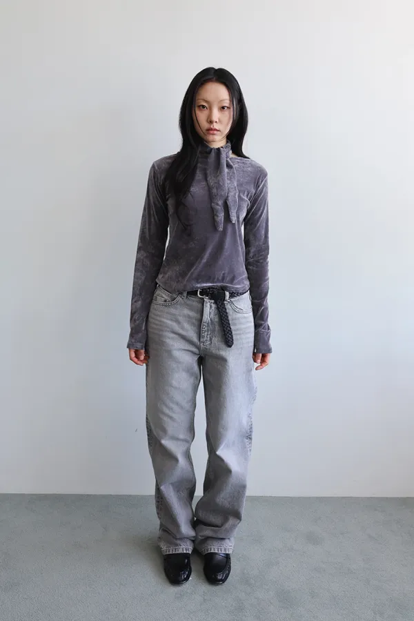 Scarf matching tee_grey