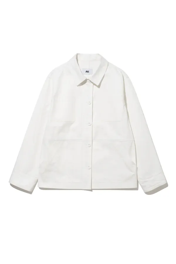 [금새록 착용] Two Pocket Cotton Jacket White