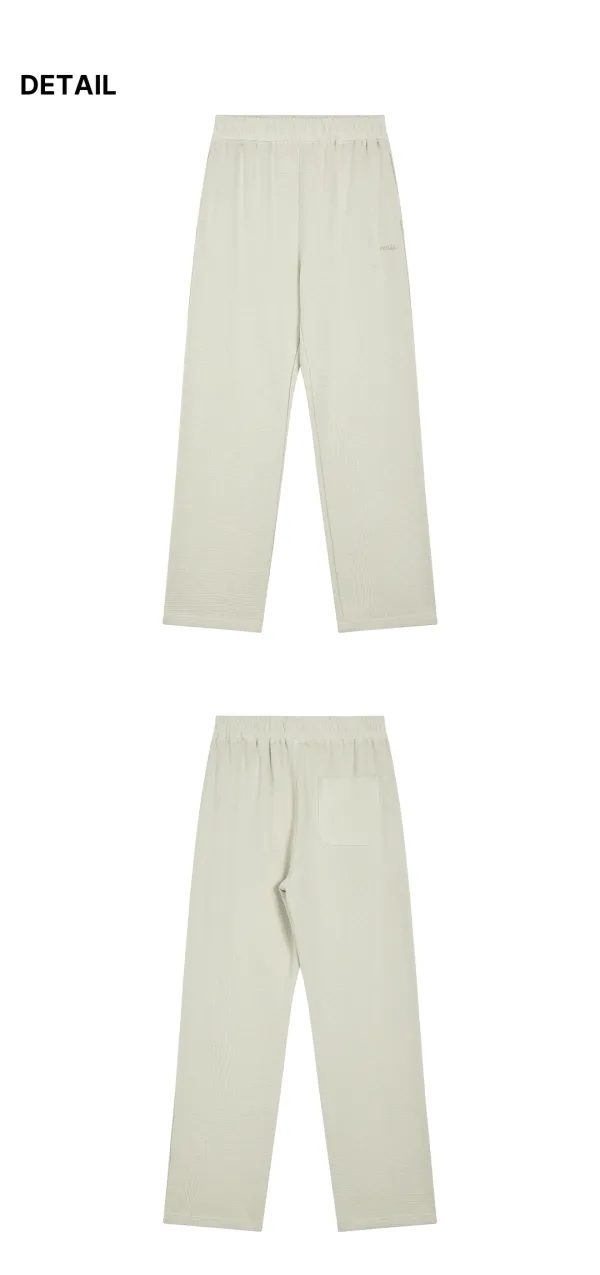 (W) WAFFLE LOUNGE PANTS-BEIGE
