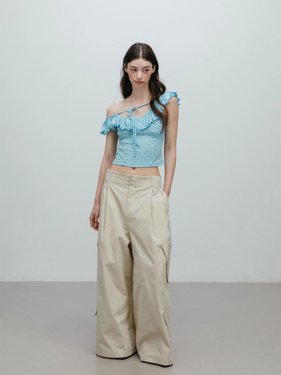 모이페어 DOT WAVE SLEEVELESS / SKYBLUE 상품 이미지 2
