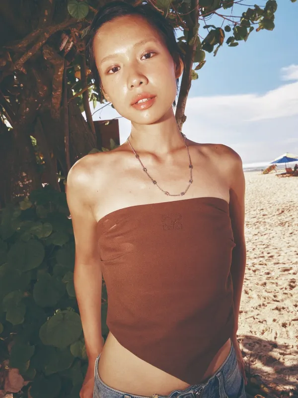DRY SAND TUBE TOP_BROWN