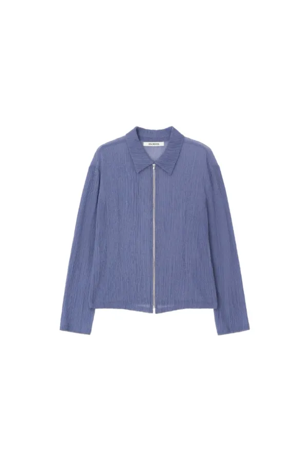Crinkle zip-up jacket - Lilac