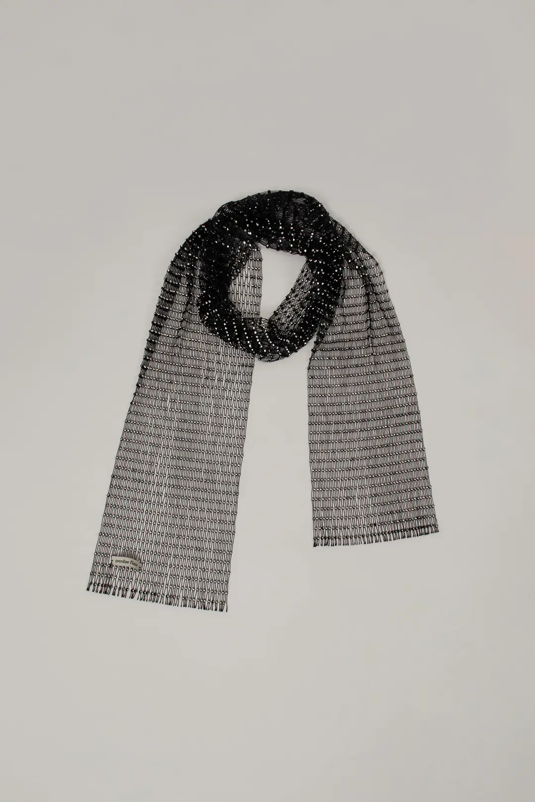 오버듀플레어 [EXCLUSIVE]CUBIC NET SCARF_BLACK 상품 이미지 1