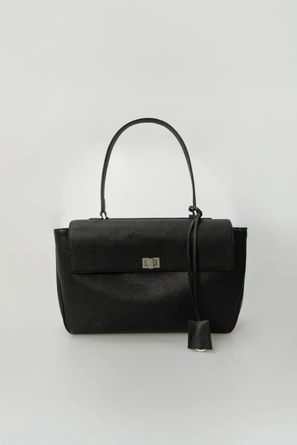 [당일출고] CITY LEATHER FLAP SHOULDER BAG_BLACK