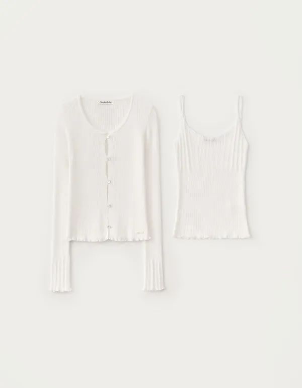 Once Cardigan Set - Ivory