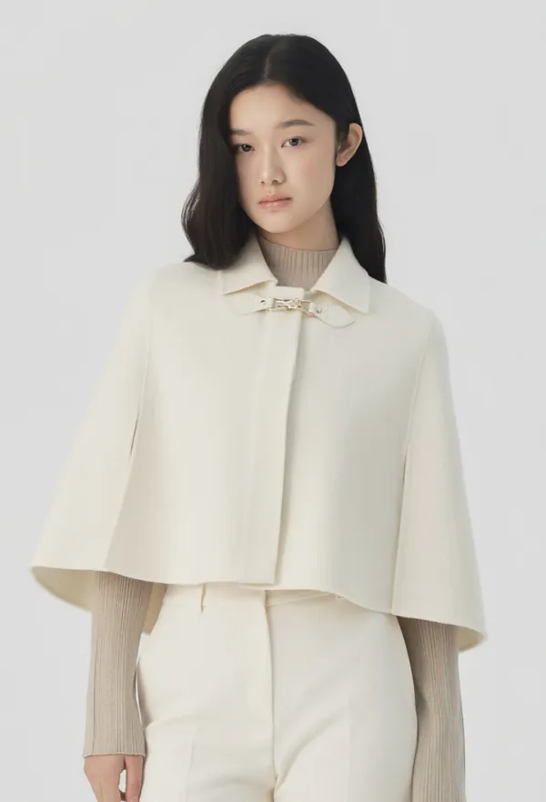 [9/28일 순차출고 예정] Lumiere Handmade Short Coat (Ivory)