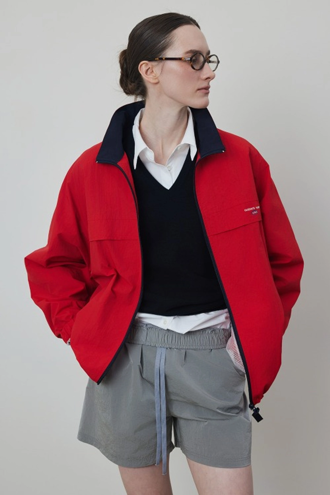 퀸스래빗 QSRB Embroidery Over Fit Windbreaker Jumper 상품 이미지 1