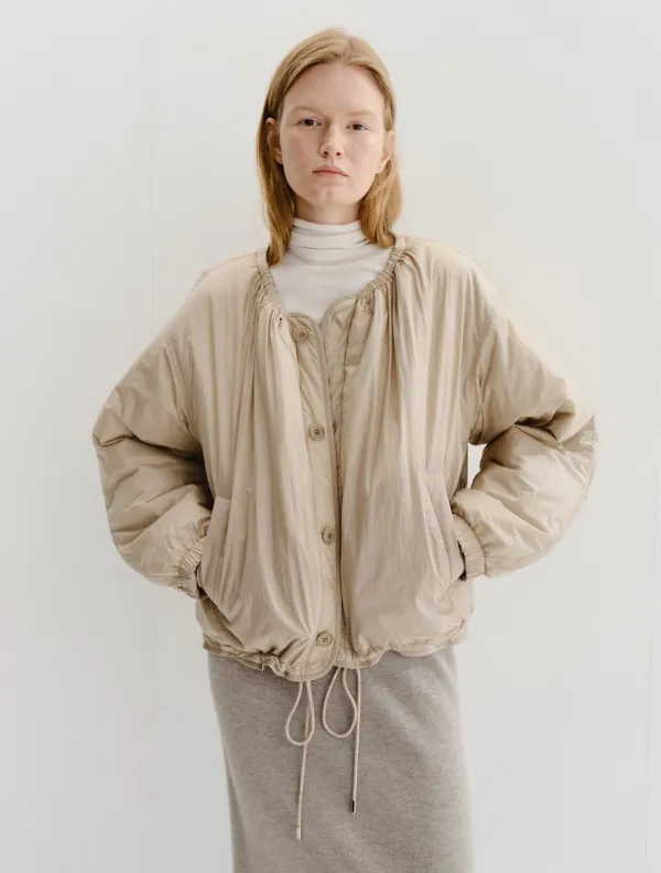 Nola Reversible Quilt Jacket (Beige)