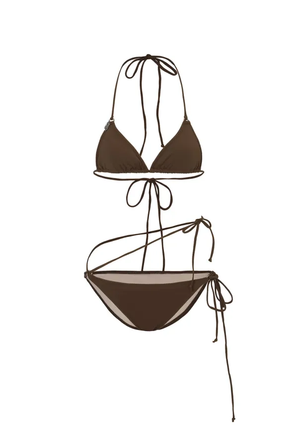 TINA STRING BIKINI SET brown