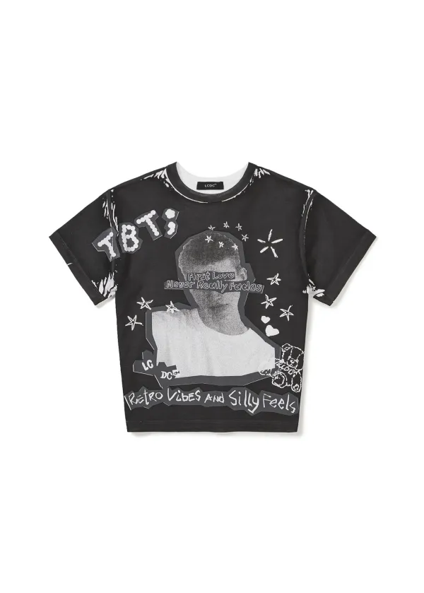 PRINTED T-SHIRT (BLACK)