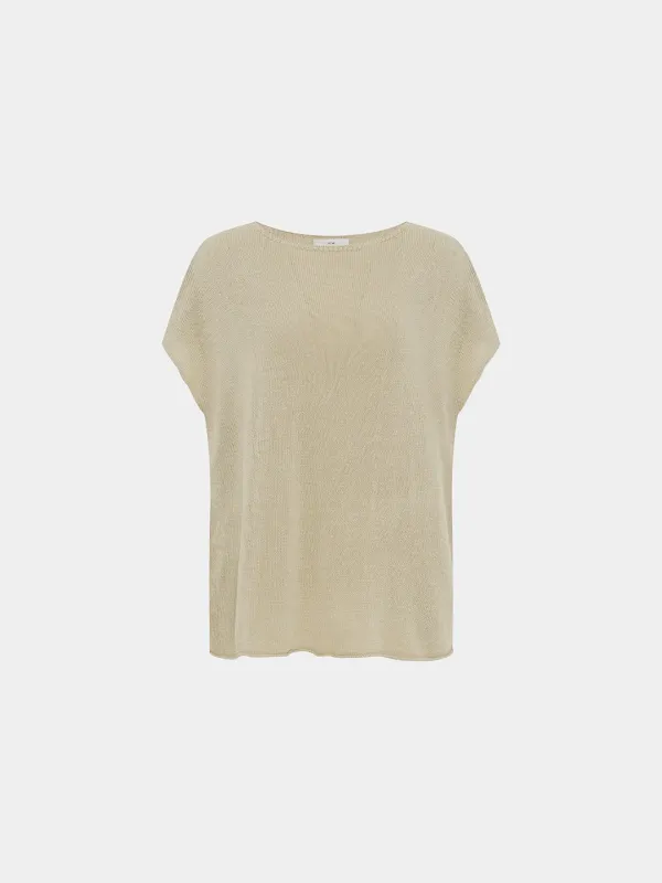 Sella linen blended cap sleeve KN