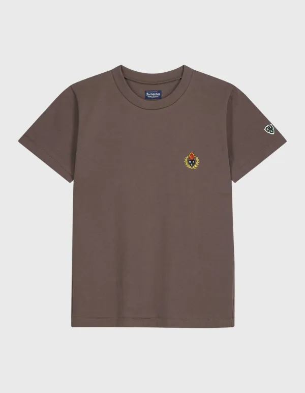 CREST 20S COMPACT YARN T-SHIRT (W) / Brown
