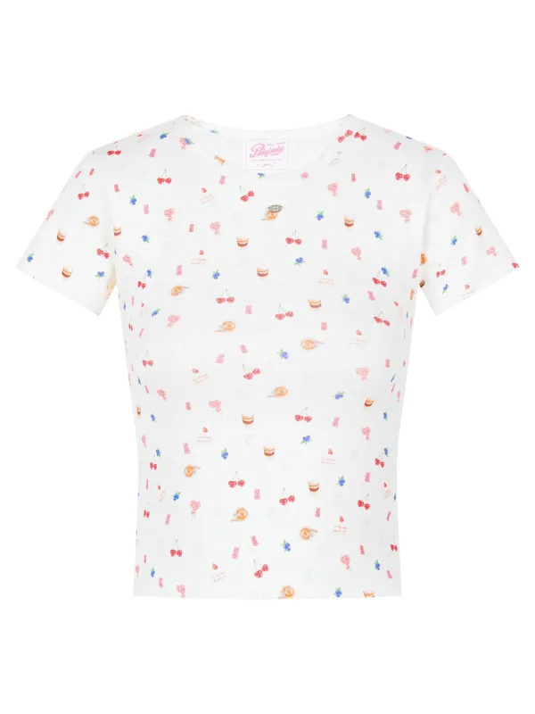 Dessert Round-Neck Half Sleeveless T