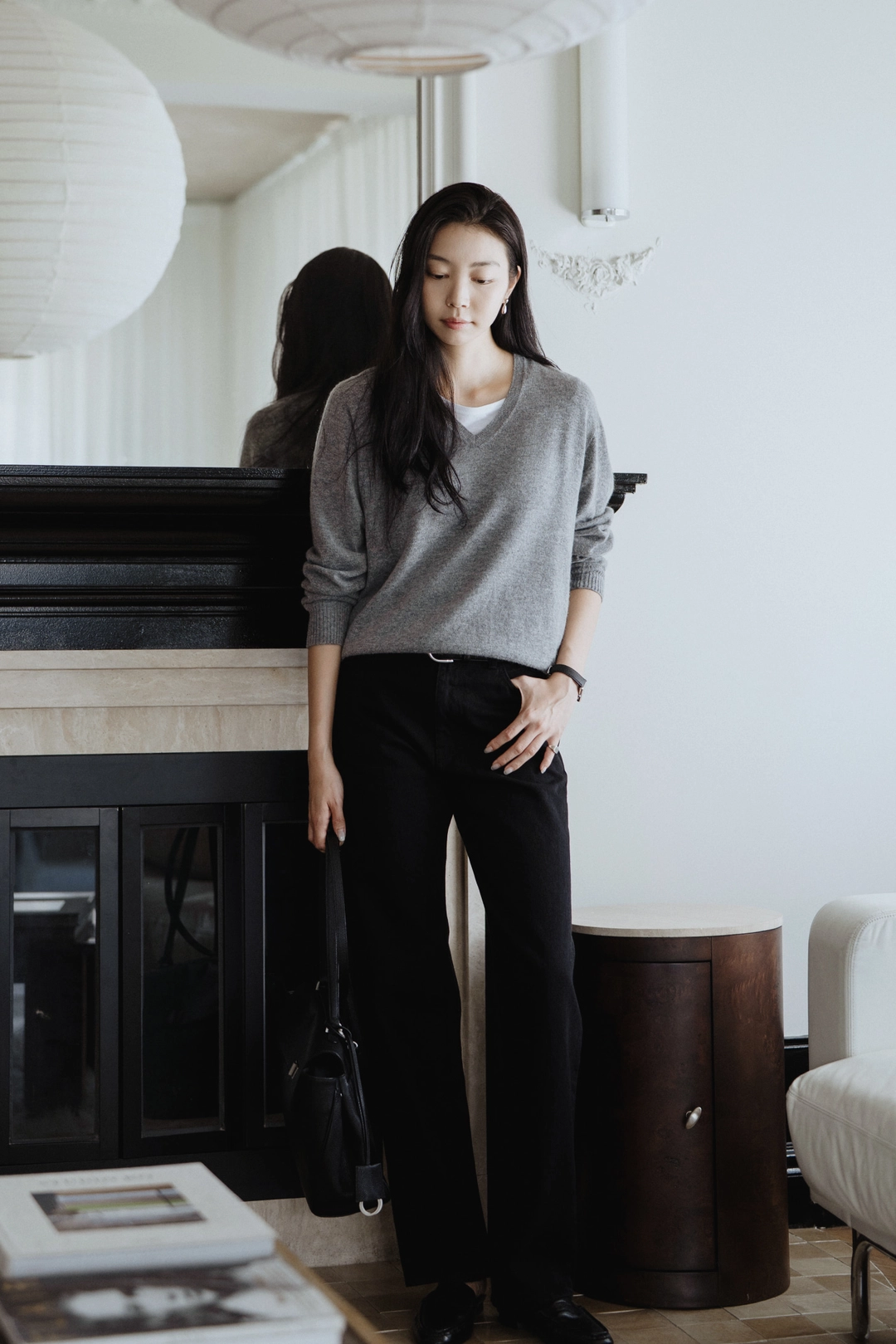 스앨더 41164_Black Standard Straight Jeans  TE 상품 이미지 2