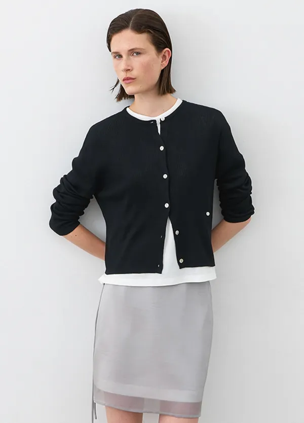 (Z-CD-2223)ESSENTIAL NOAH CROP CARDIGAN