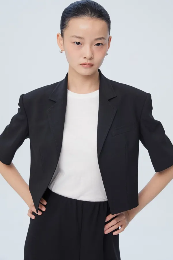 SHORT SLEEVE CROP JACKET