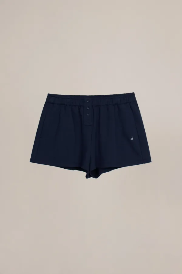 BUTTON POINTED SHORTS_NAVY