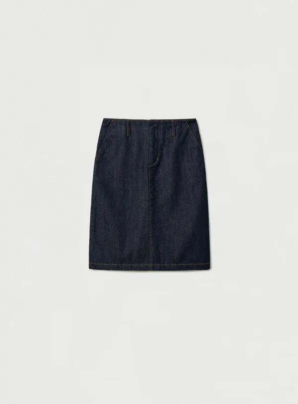 CLASSIC DENIM MIDI SKIRT