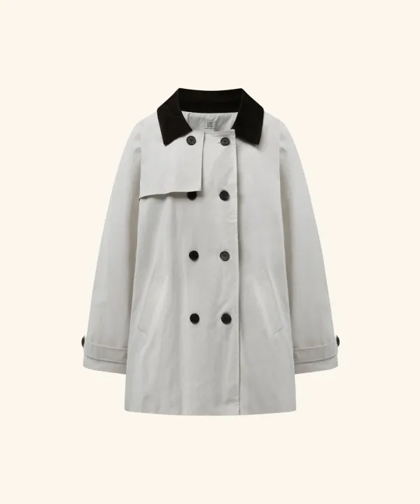 Jane Half Trench Coat ( Ivory )