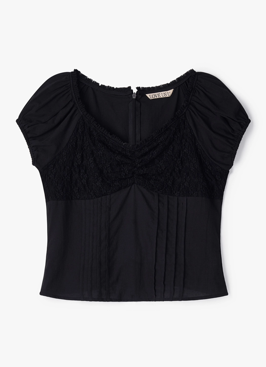 러브어스유 Floral Lace Blouse (Black) 상품 이미지 1