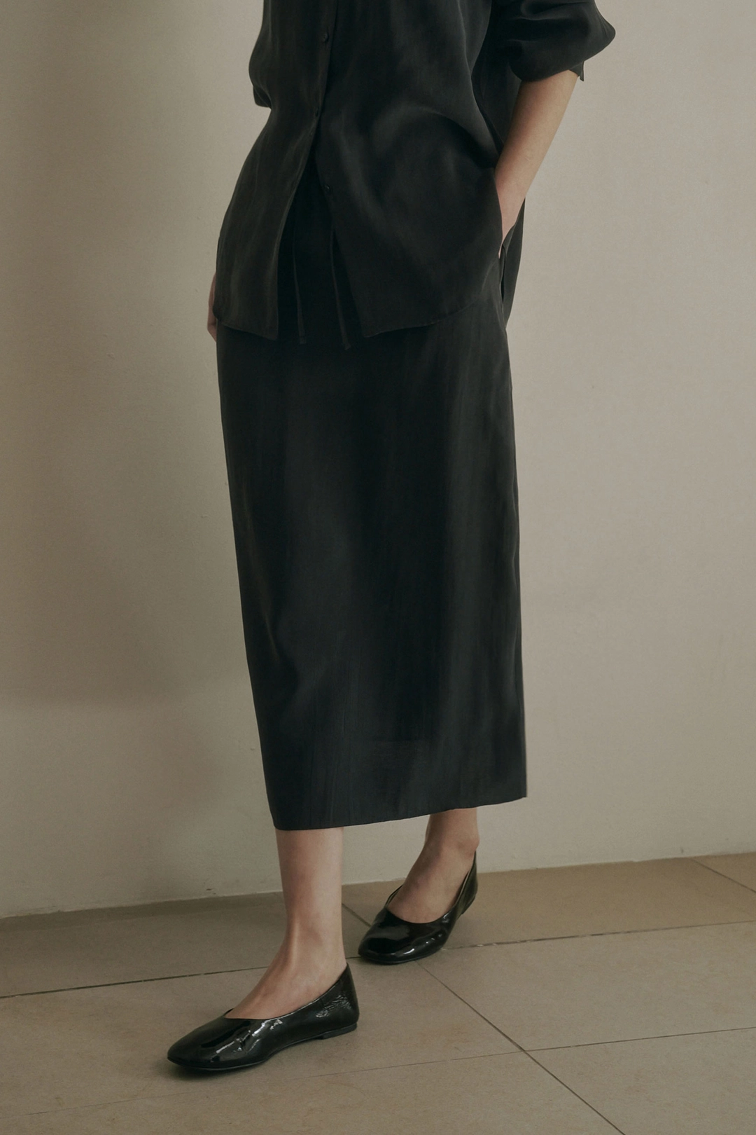 세이지먼트 LARENE LONG SKIRT_SOFT BLACK 상품 이미지 2