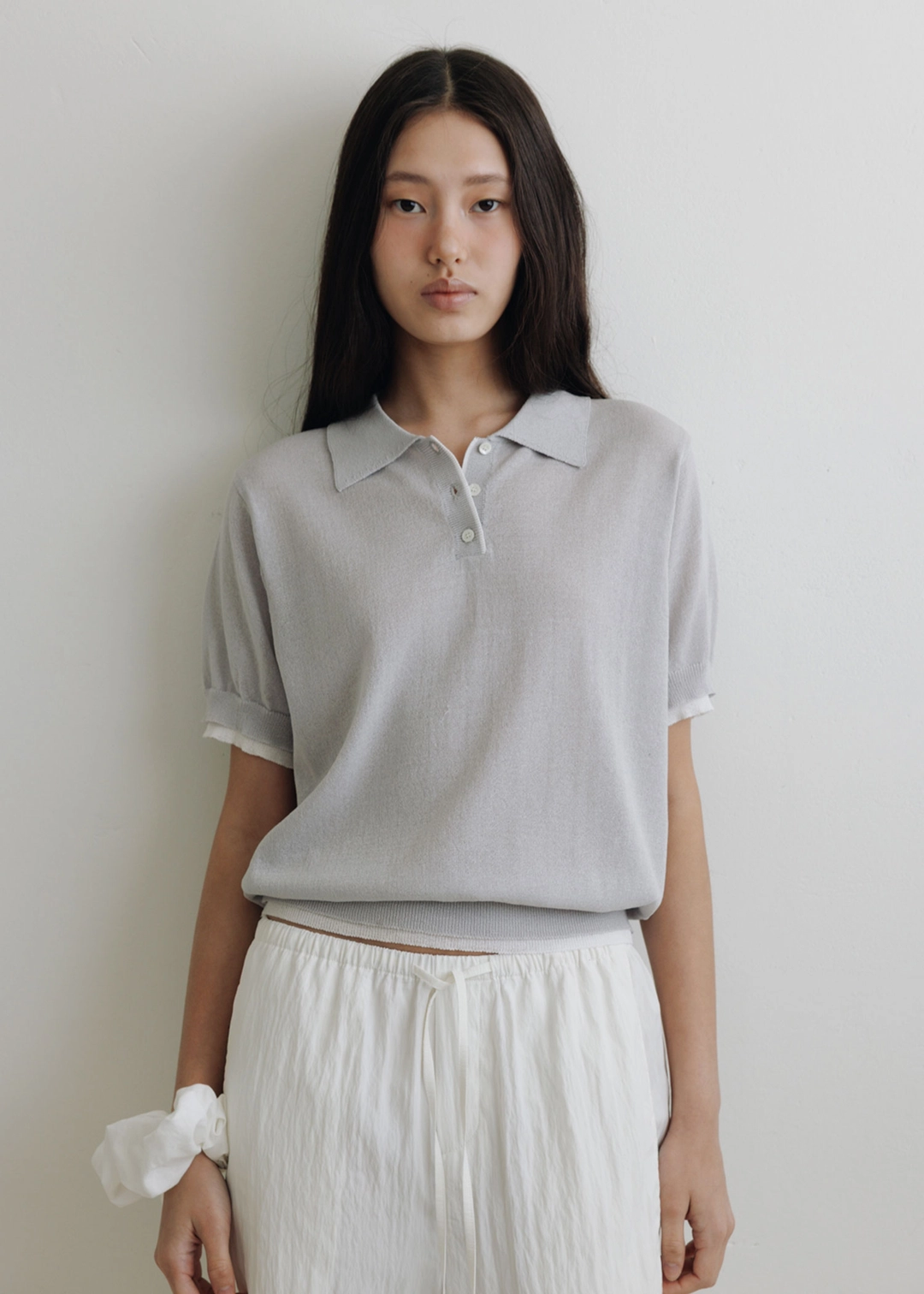 더라이 Layerd Collar Knit(Light Grey) 상품 이미지 2