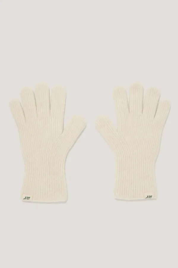WHOLEGARMENT KNIT GLOVES WHITE