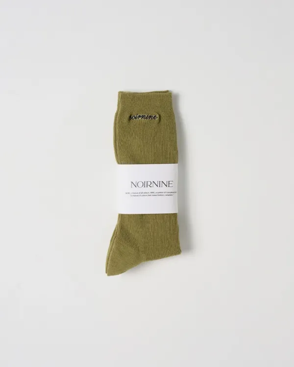 Basic Rib Socks [OLIVE]