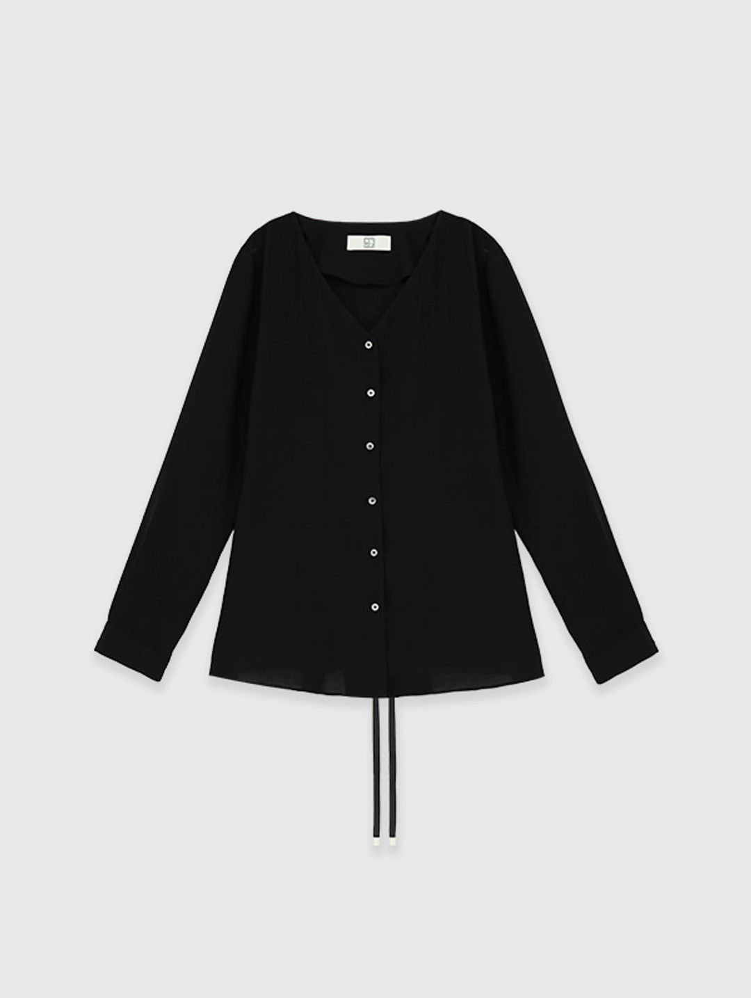 오디에스 Notch Tencel Blouse (Black) 상품 이미지 1