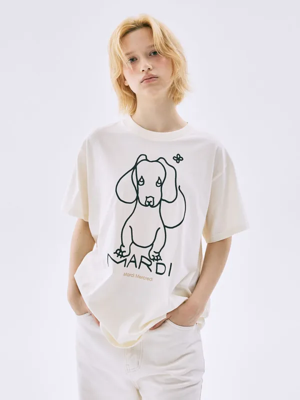 [6/5 순차배송] TSHIRT DDANJI CH.02_CREAM BLACK