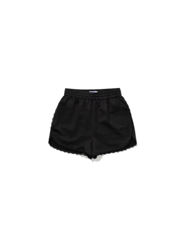 Lace Short Pants Black_F262PT05