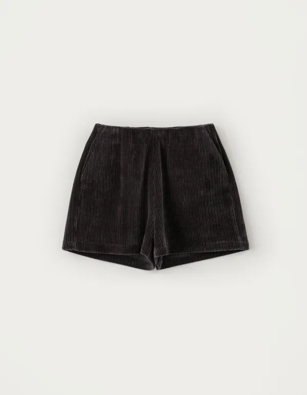 Sein Velour Shorts - Charcoal