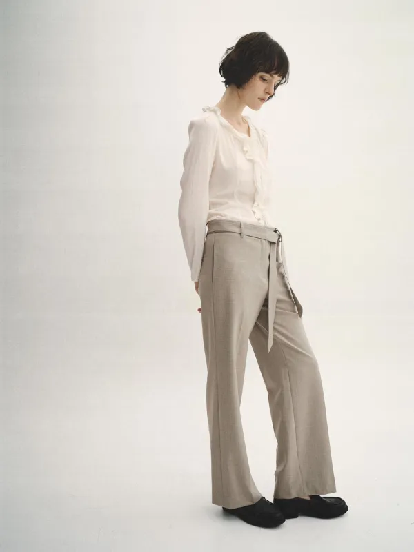 SEZANE VINTAGE RUFFLE BLOUSE / IVORY