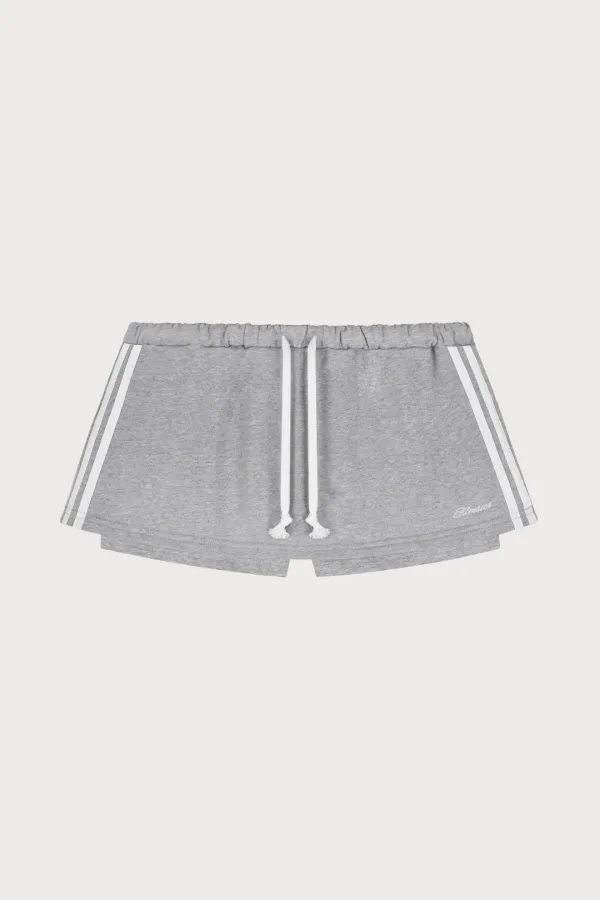 Basic logo low rise sweat skirt, Gray